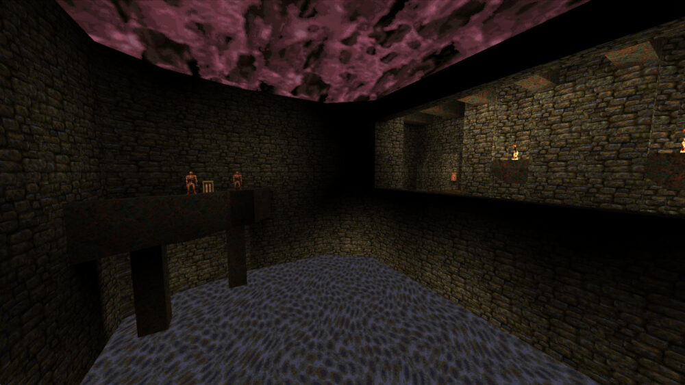 Screenshot of a section of e2m3 from the original game.