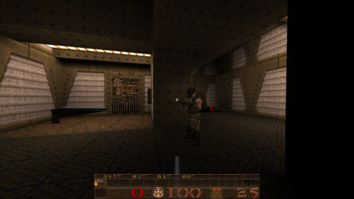 Screenshot of e3m1 from the Quake From Memory project.